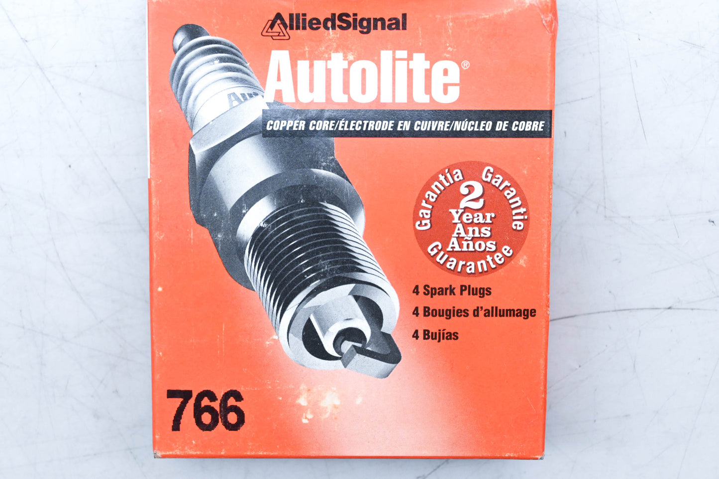 Autolite 766 Copper Core Resistor Spark Plugs Qty 4 NOS