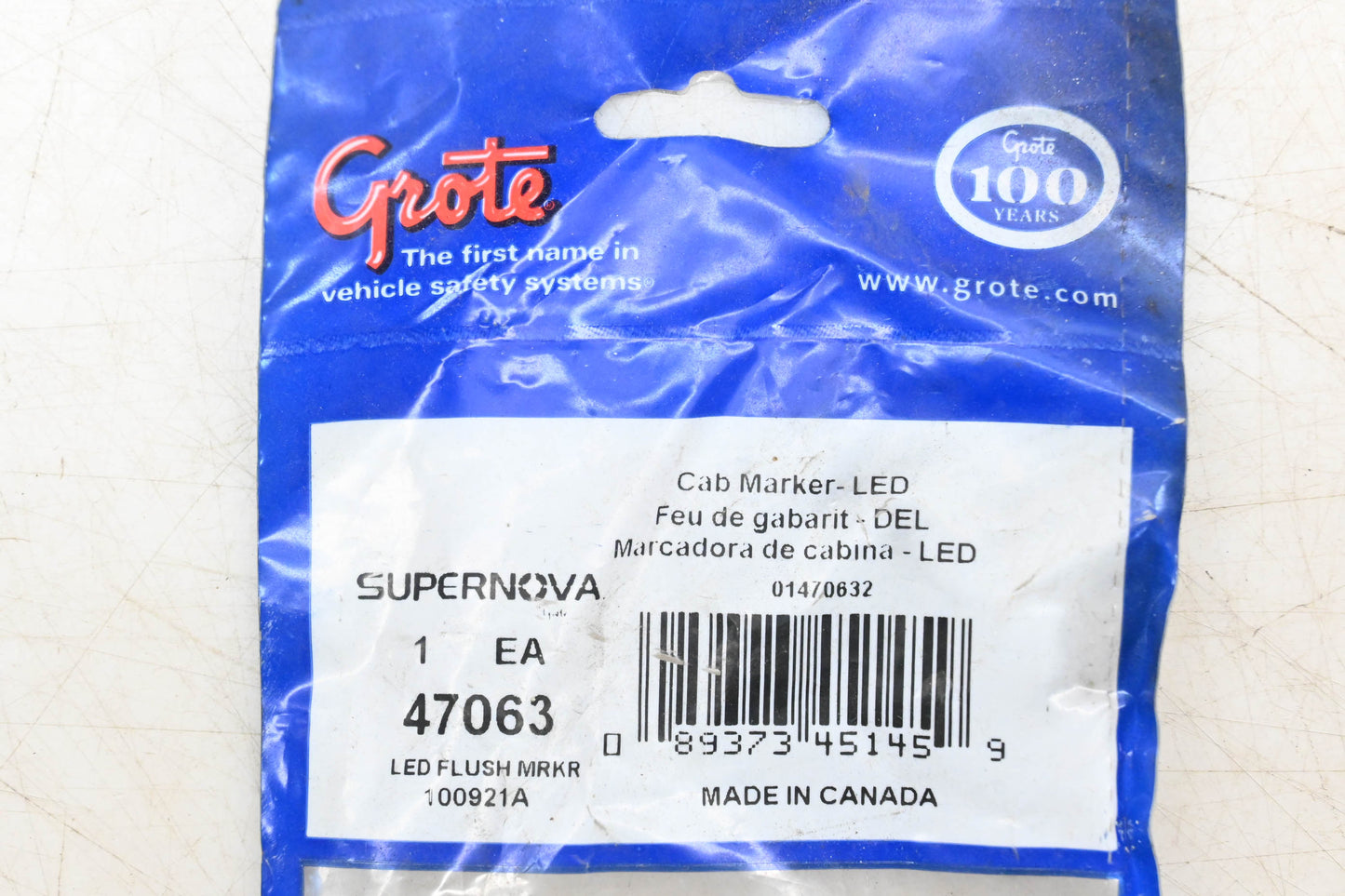 Grote 47063 LED Flush Cab Marker Light NOS