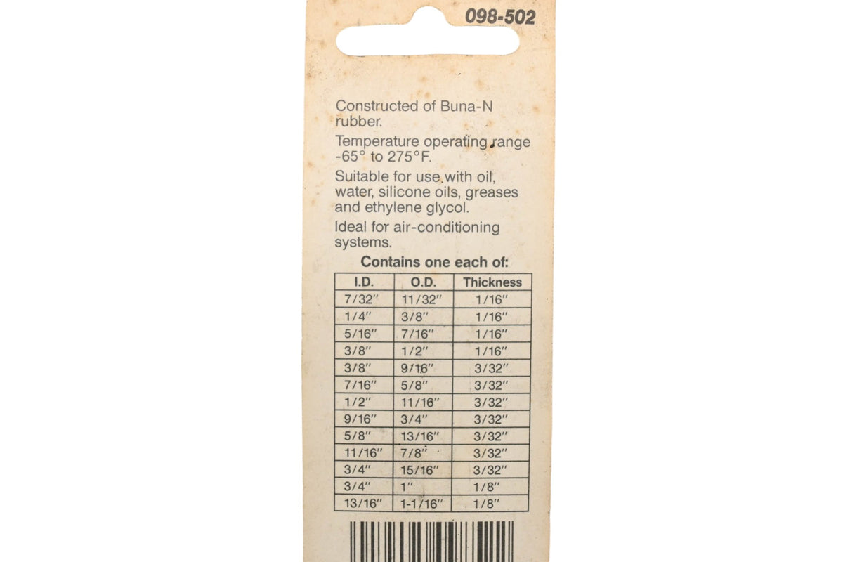 Dorman 098-502 13 Piece O-Ring Assortment NOS