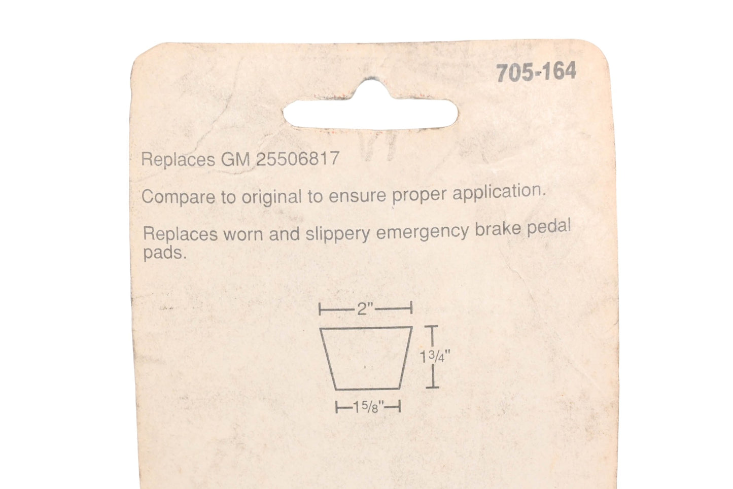 Dorman 705-164, 25506817 Emergency Brake Pedal Pad NOS