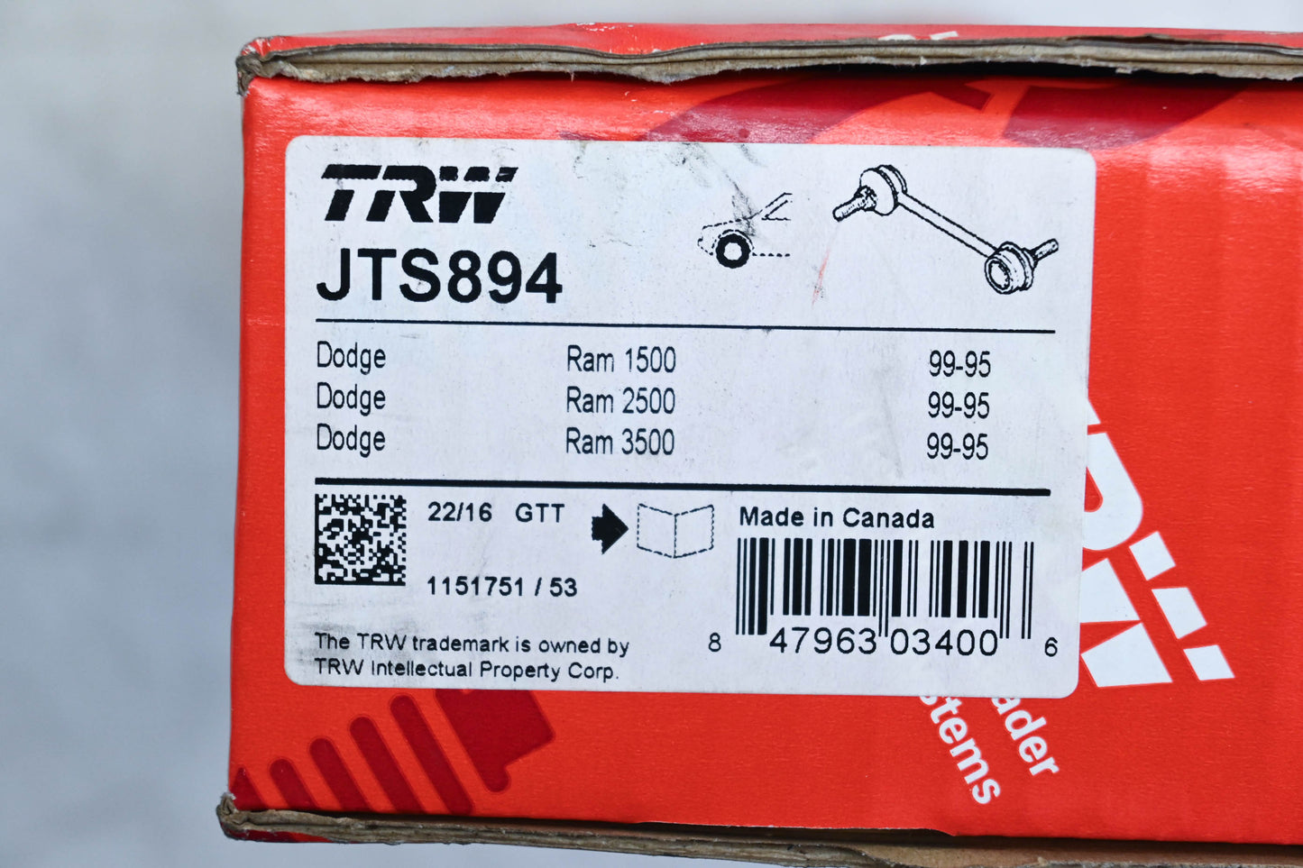 TRW JTS894 Suspension Stabilizer Bar Link Kit NOS