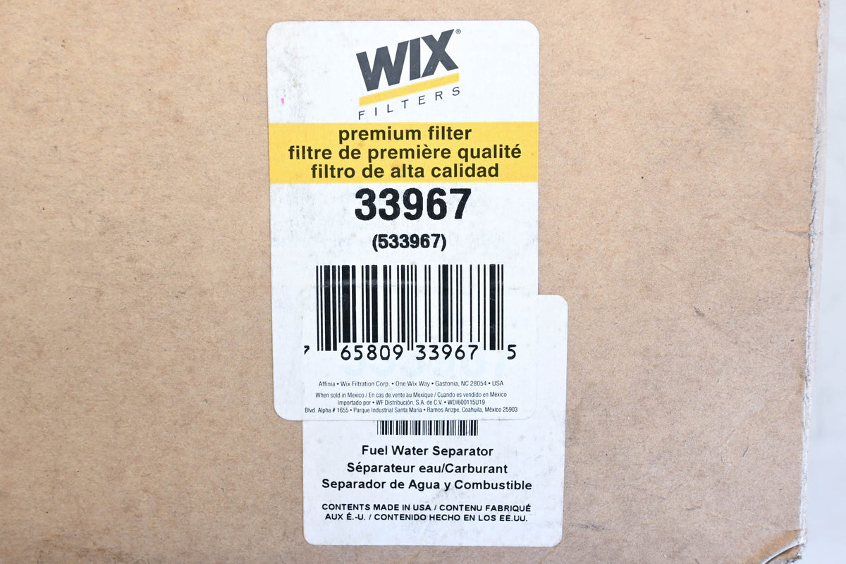 Wix 33967, 533967 Fuel Filter Kit NOS