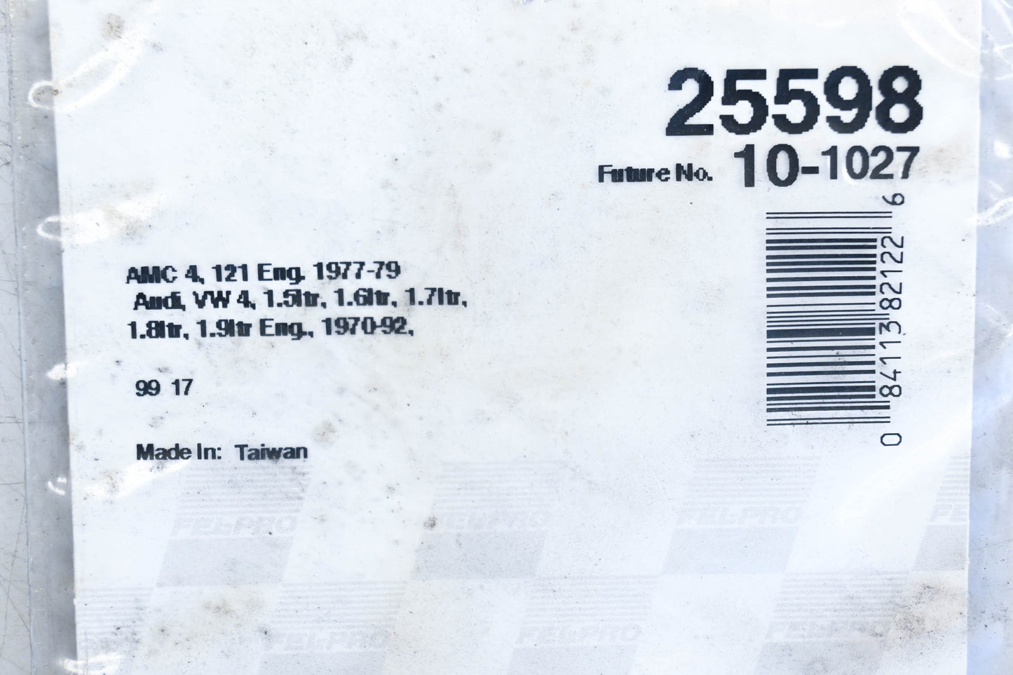 Fel-Pro 25598, 10-1027 Coolant Outlet O-Ring NOS