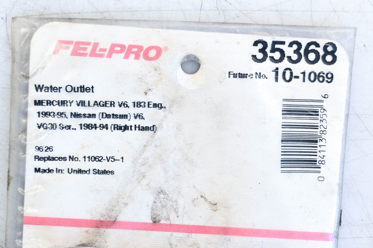 Fel-Pro 35368, 10-1069 Thermostat Housing Gasket NOS