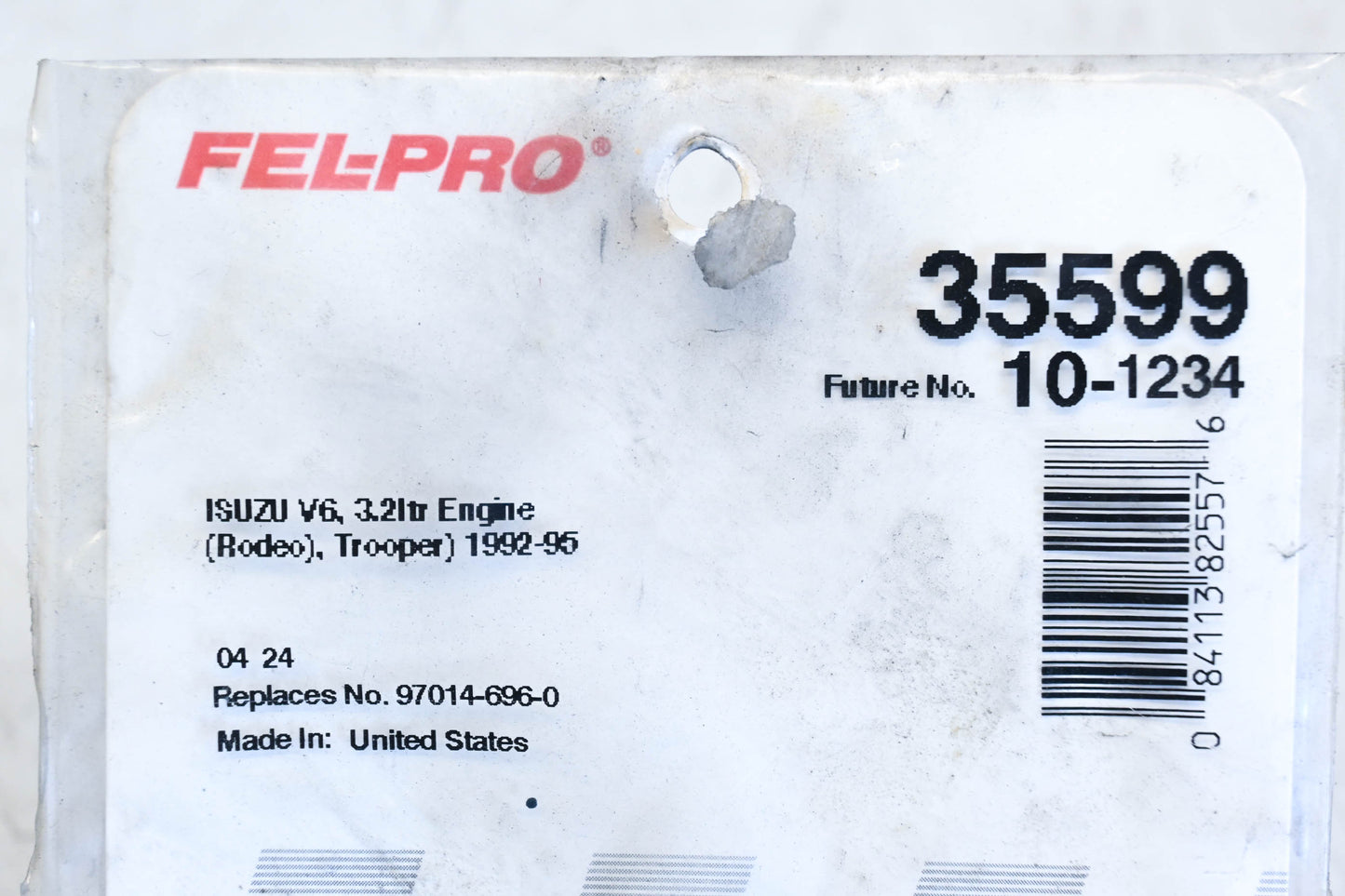 Fel-Pro 35599, 10-1234, 97014-696-0 Thermostat Housing Gasket NOS