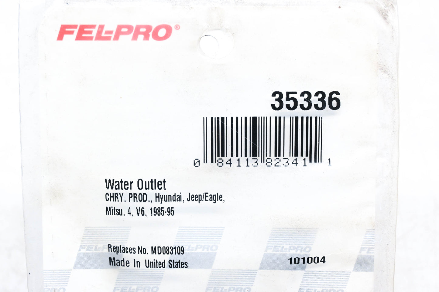 Fel-Pro 35336, MD083109 Coolant Outlet Gaskets Qty 2 NOS