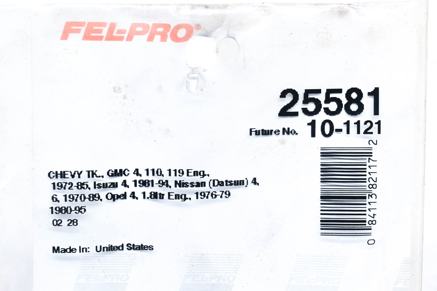 Fel-Pro 25581, 10-1121 Coolant Outlet Gaskets Qty 3 NOS