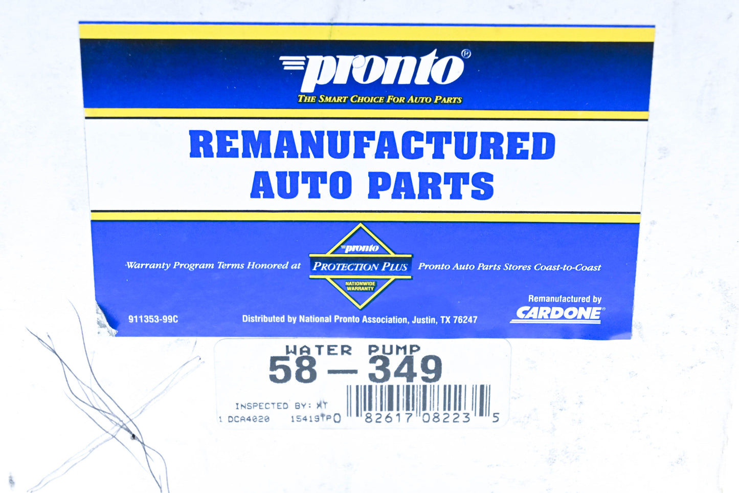 Pronto 58-349 Remanufactured Water Pump Kit NOS