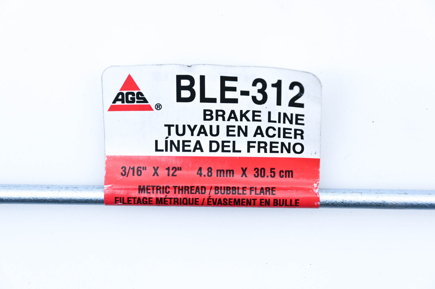 AGS BLE-312 3/16" x 12" Brake Line NOS