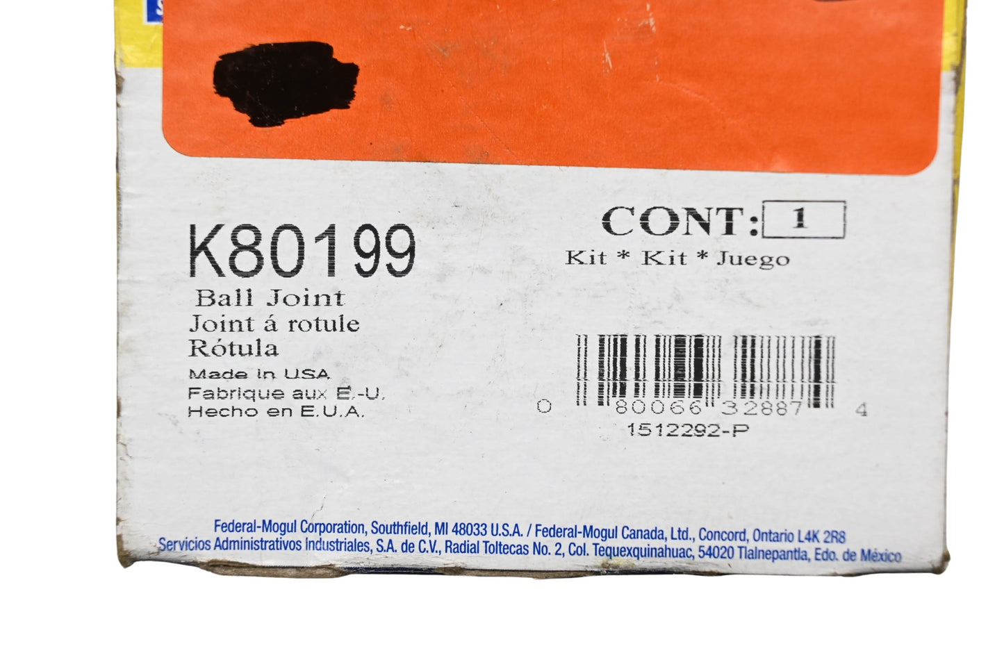 MOOG K80199 Ball Joint Kit NOS