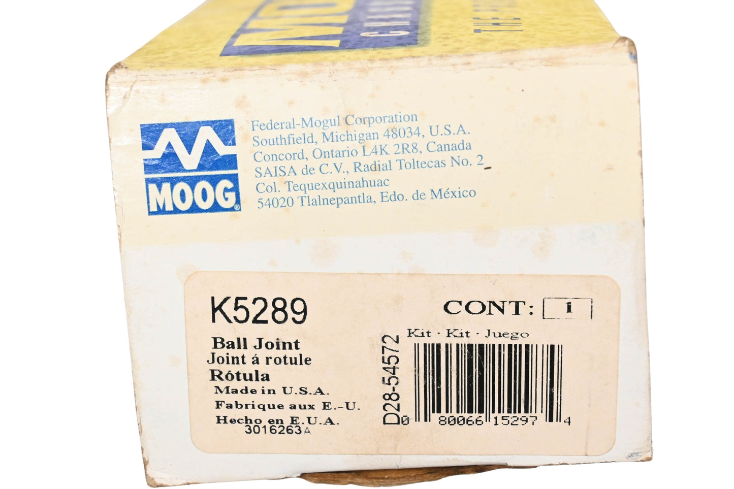 MOOG K5289 Ball Joint Kit NOS