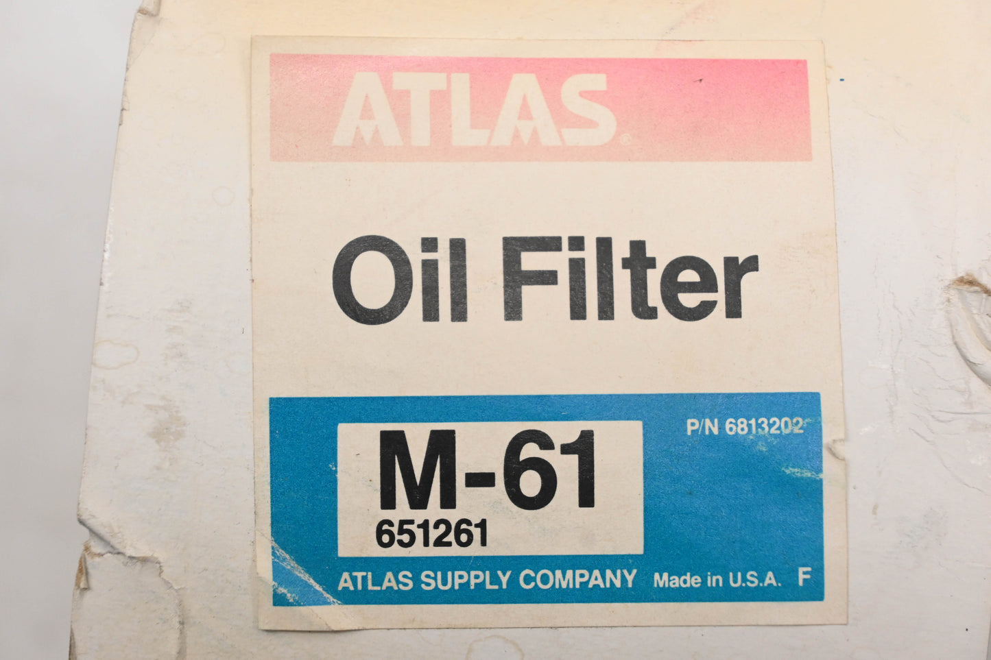 Atlas M-61, 651261 Oil Filter Kit NOS