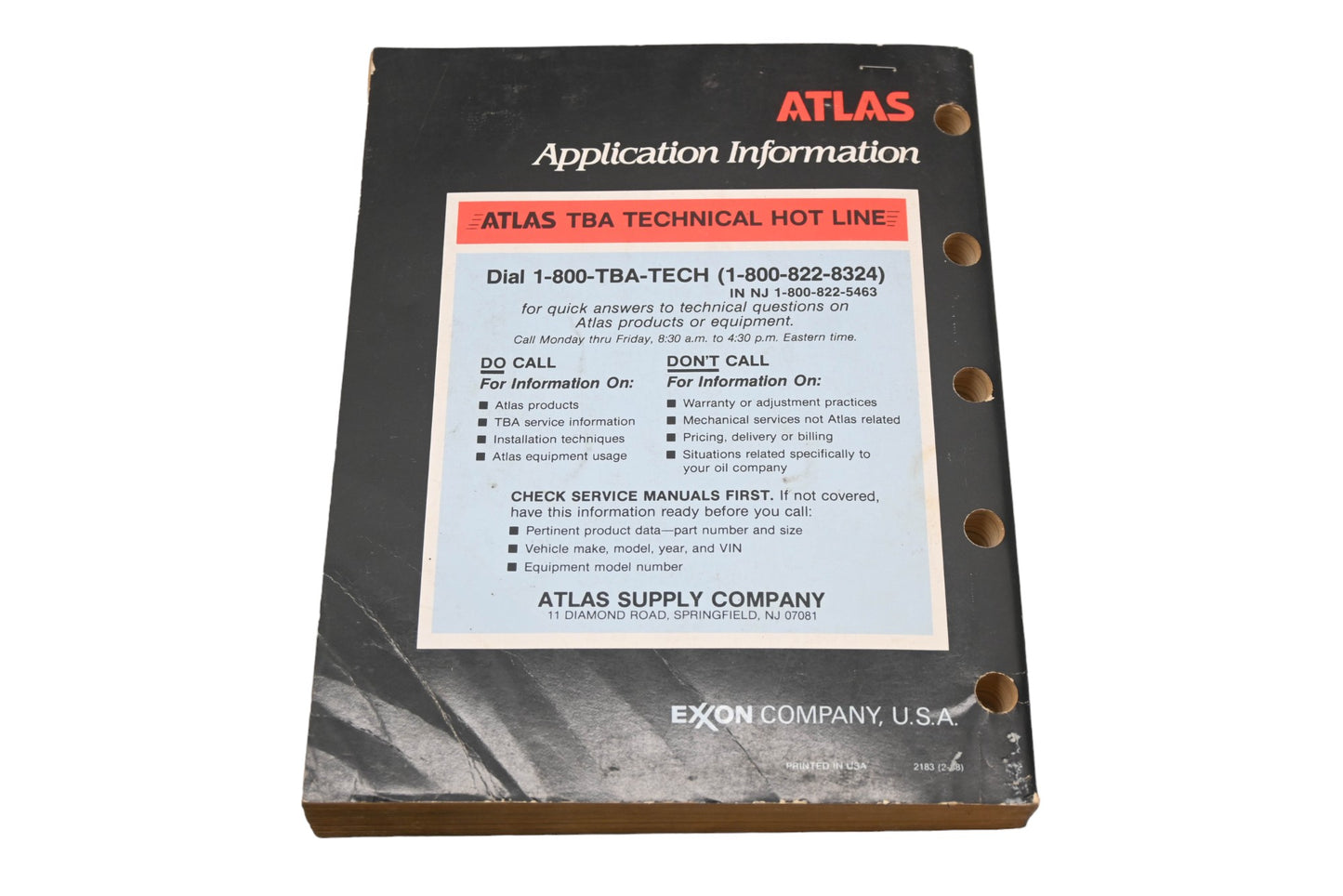 Atlas 2183 (2/88), 2183 1988 Apllication Informantion Catalog