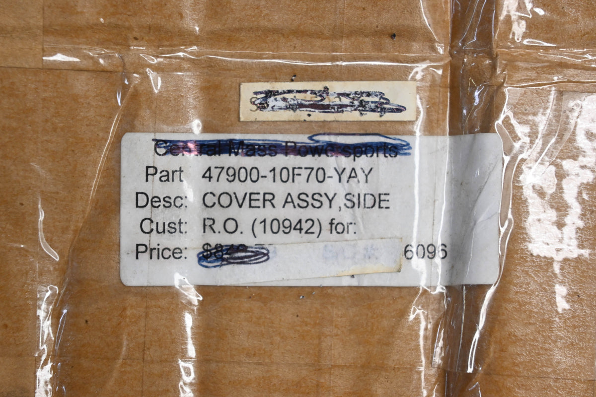 New OEM Suzuki 47900-10F70-YAY Left Black Red Upper Side Cover NOS