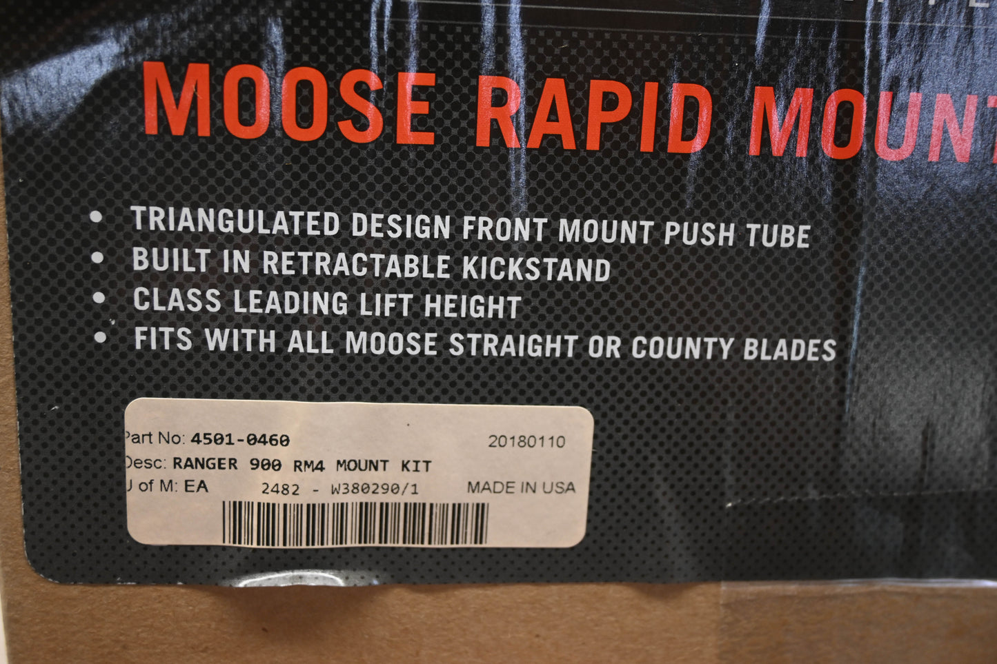 Moose 4501-0460 RM4 Plow Mount Plate NOS