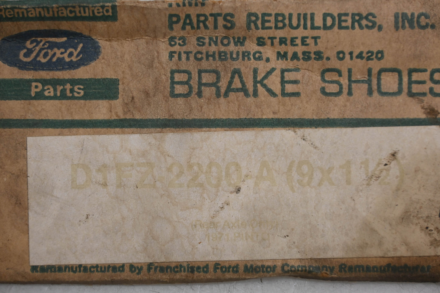 New OEM Ford D1FZ-2200-B, D1FZ2200B Brake Shoe NOS