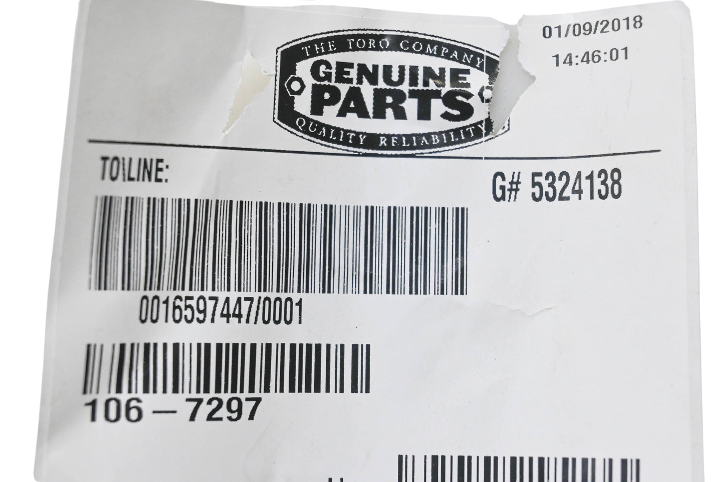 Toro 106-7297 Cable Clamp NOS