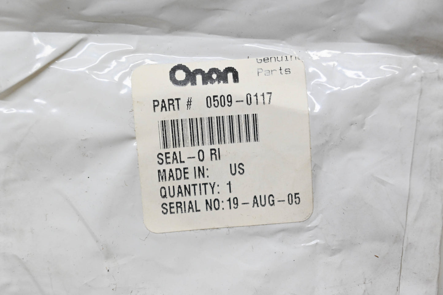 Onan 0509-0117 O-Ring Seal NOS
