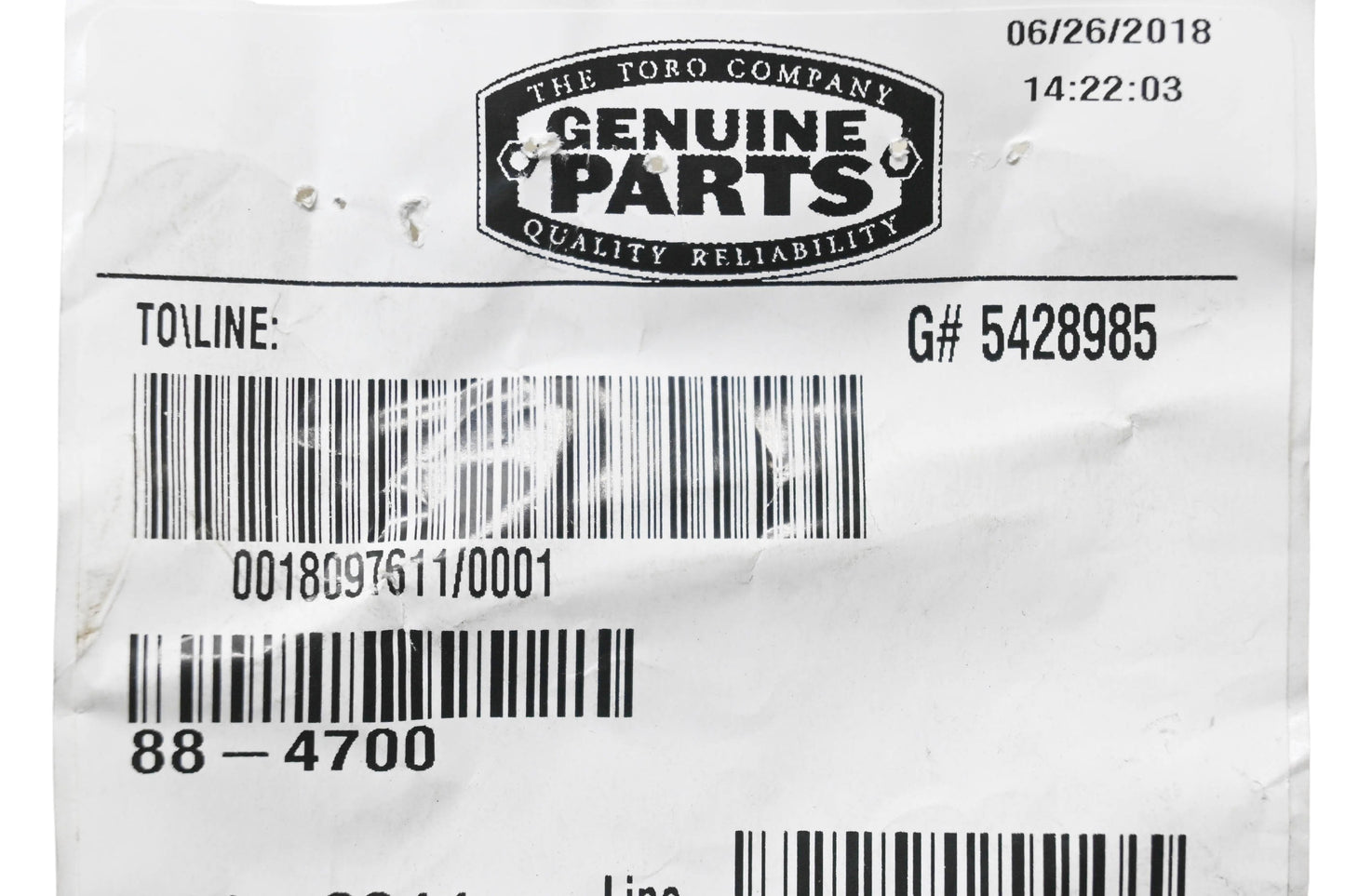 Toro 88-4700 Cable Pulley NOS