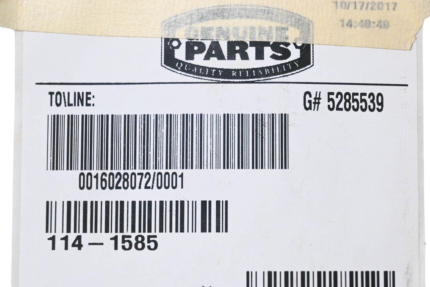 Toro 114-1585, J1115 Trailing Shield NOS