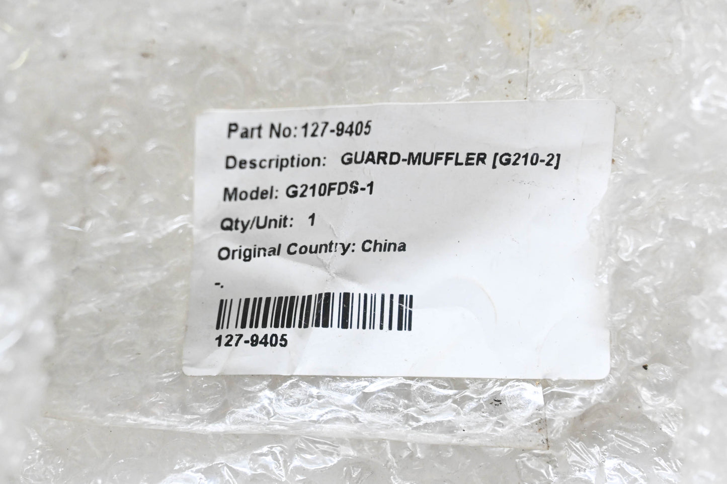 Toro 127-9405 Muffler Guard NOS