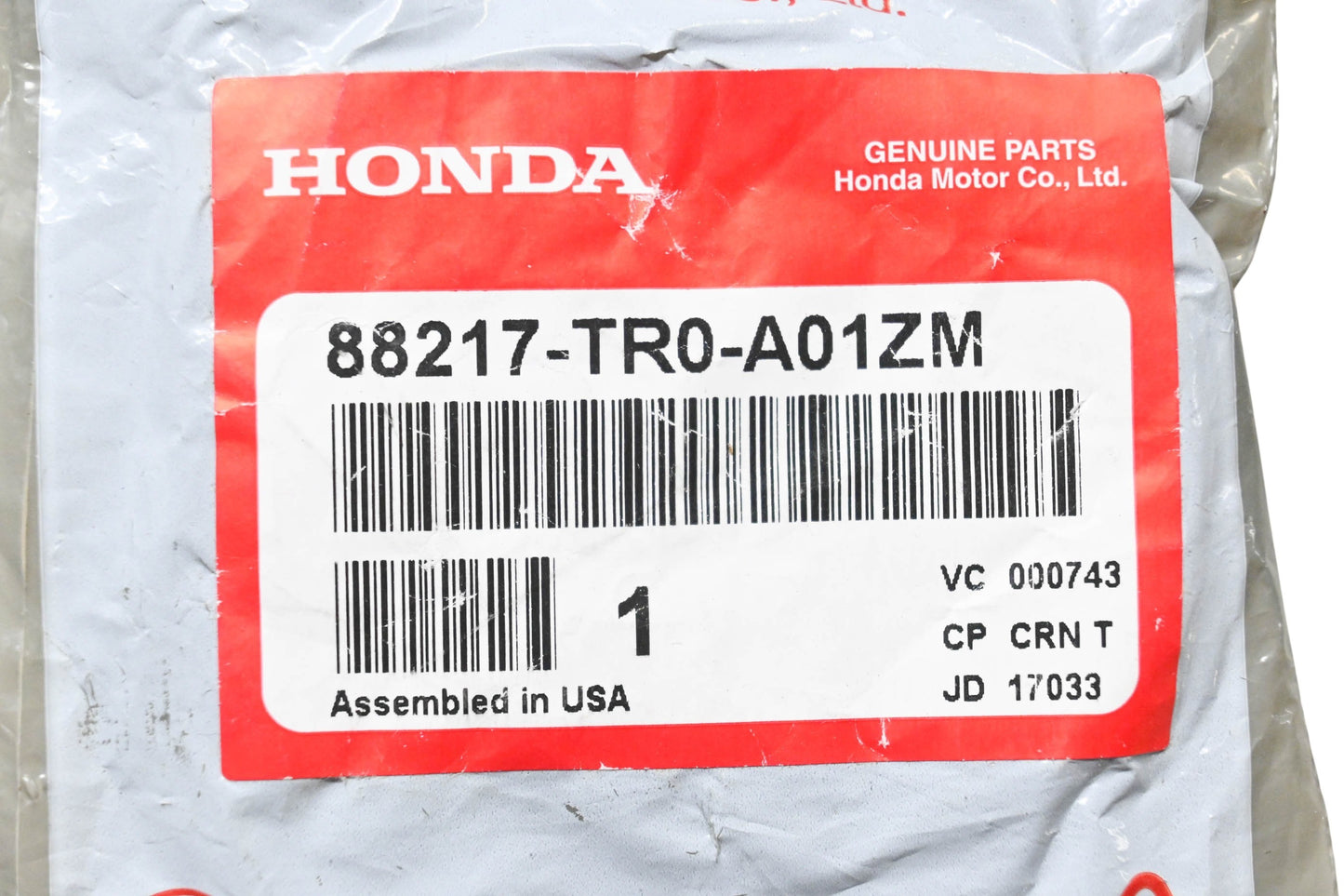 New OEM Honda 88217-TR0-A01ZM Sun Visor Clip NOS