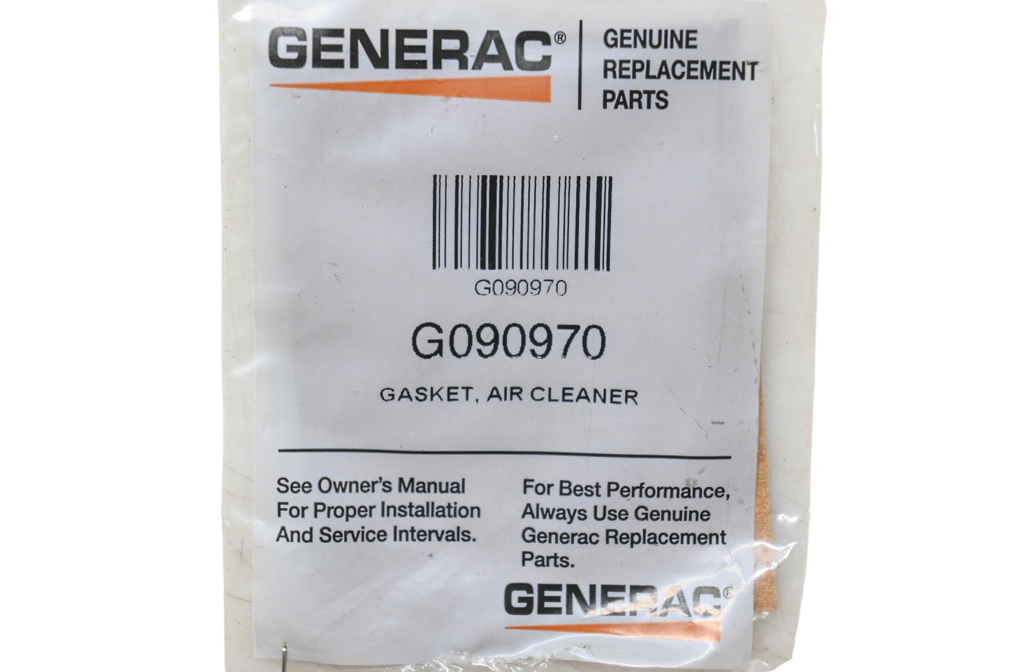 Generac G090970 Air Cleaner Gasket NOS