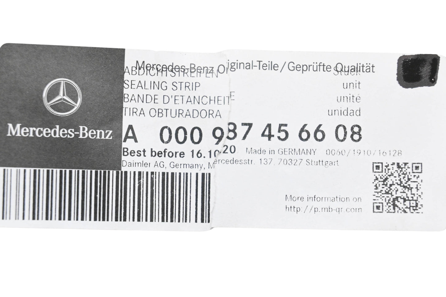 New OEM Mercedes-Benz 000 987 45 66 08 Sealing Strip Kit NOS