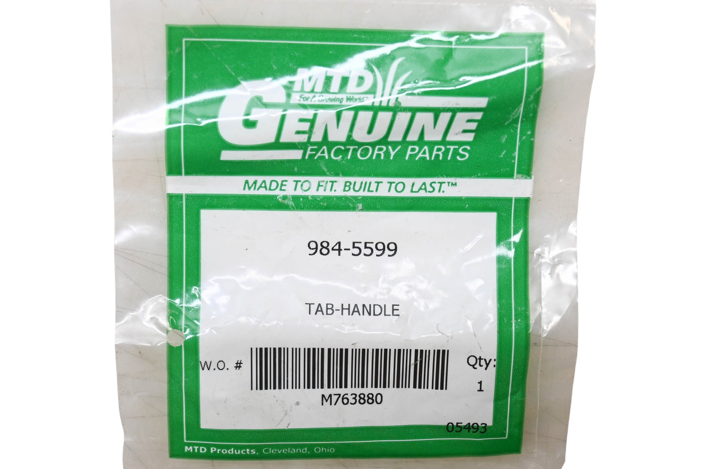 MTD 984-5599 Handle Tab NOS