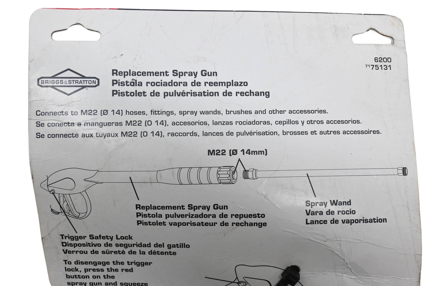 New OEM Briggs & Stratton 6200, 75131 Replacement Spray Gun NOS