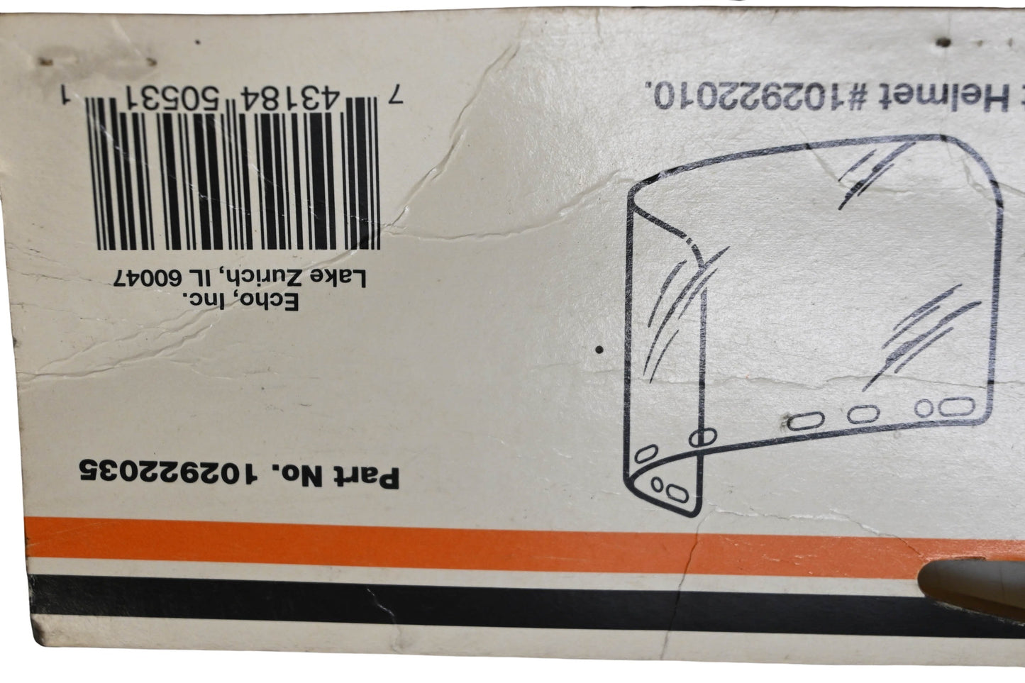 New OEM Echo 102922035 Polycarbonate Face Shield NOS