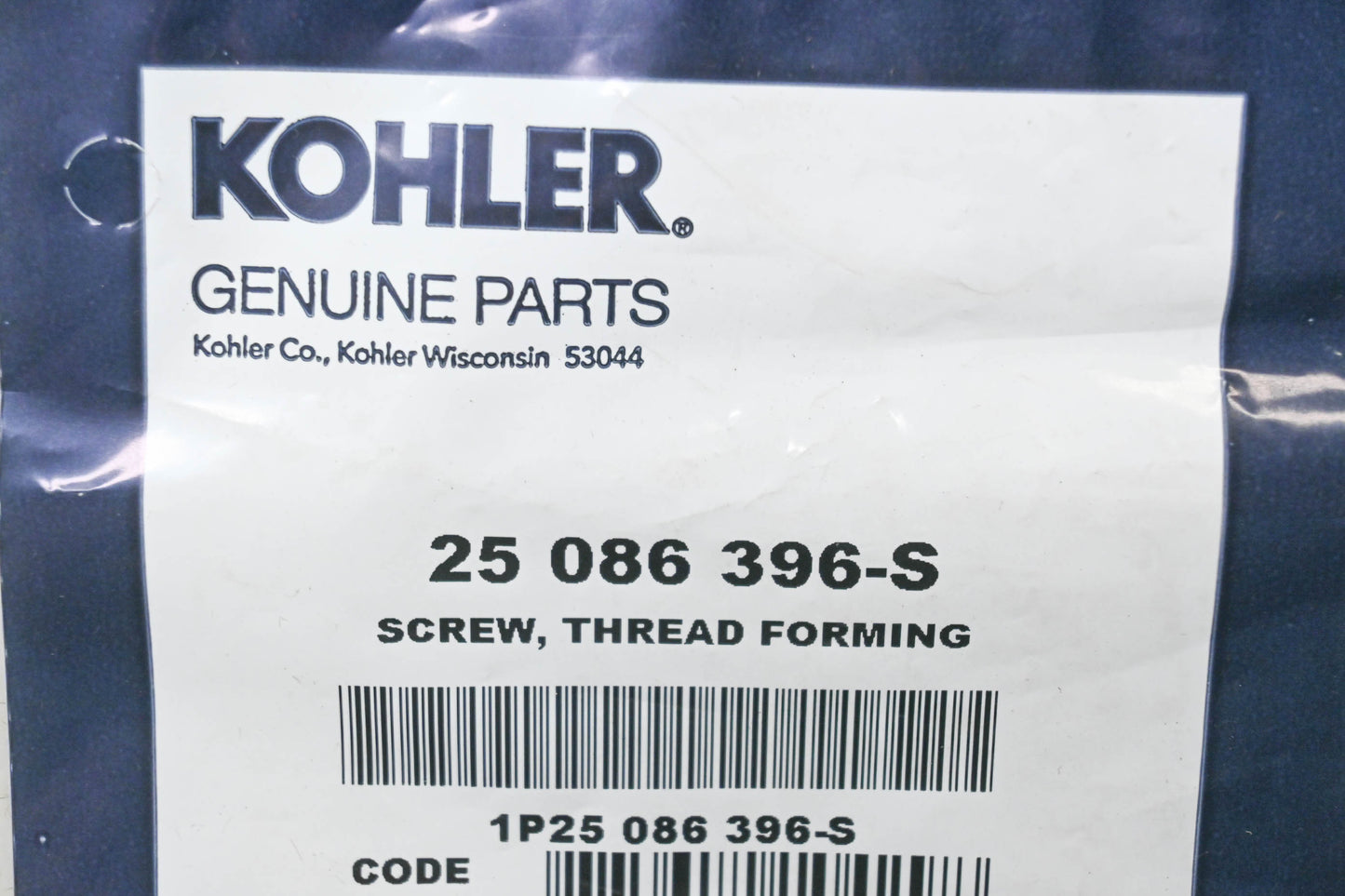 Kohler 25 086 396-S Thread Forming Screw NOS