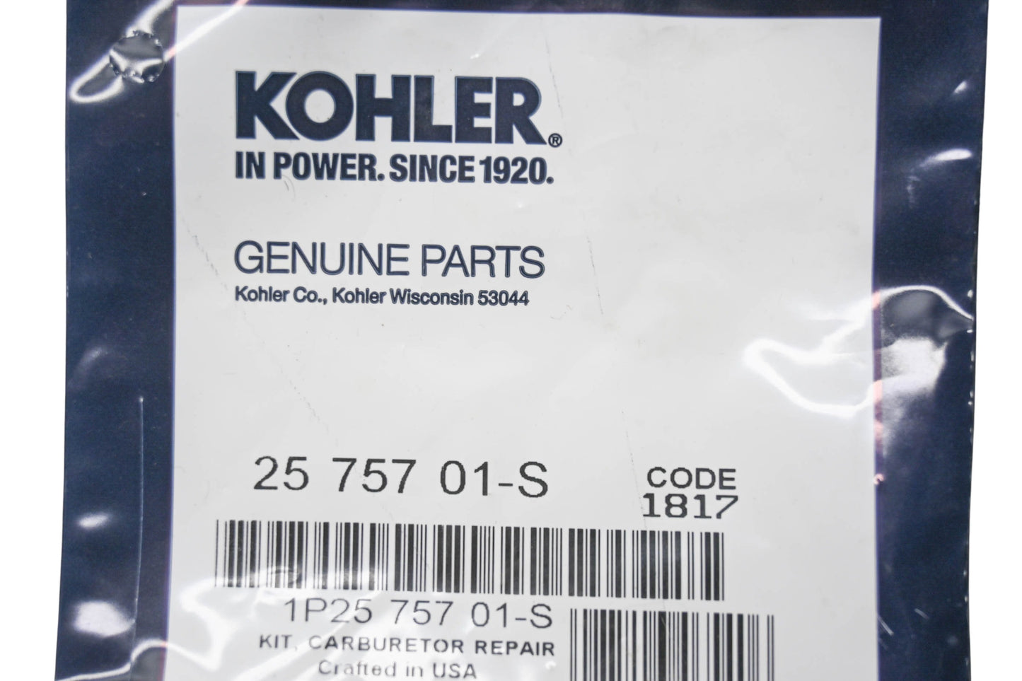 Kohler 25 757 01-S Carburetor Repair Kit NOS