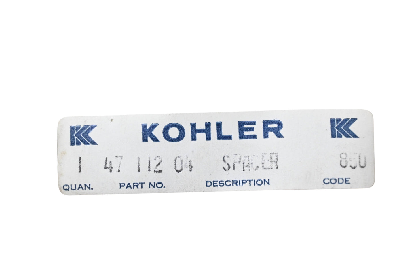 Kohler 47 112 04 Spacer NOS