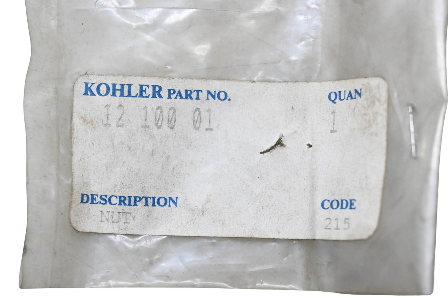 Kohler 12 100 01 Wing Nut NOS