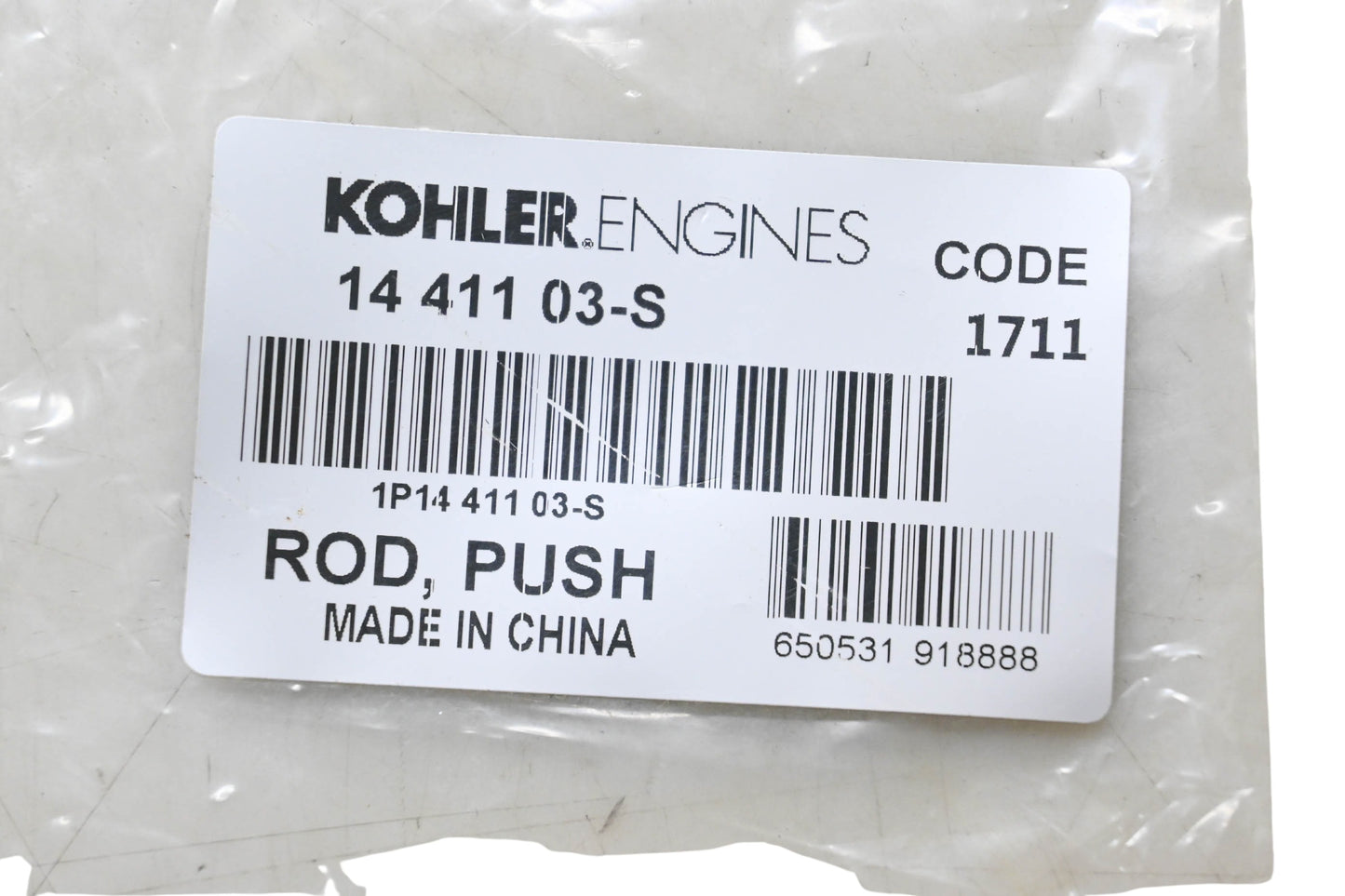 Kohler 14 411 03-S Push Rod NOS