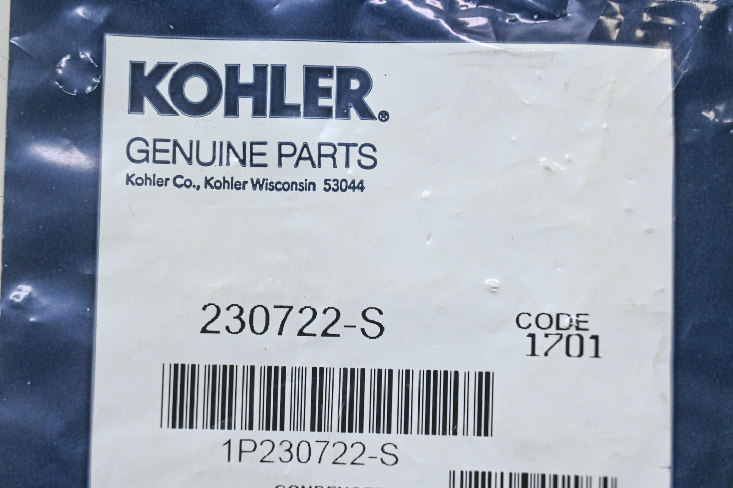 Kohler 230722-S Condenser NOS
