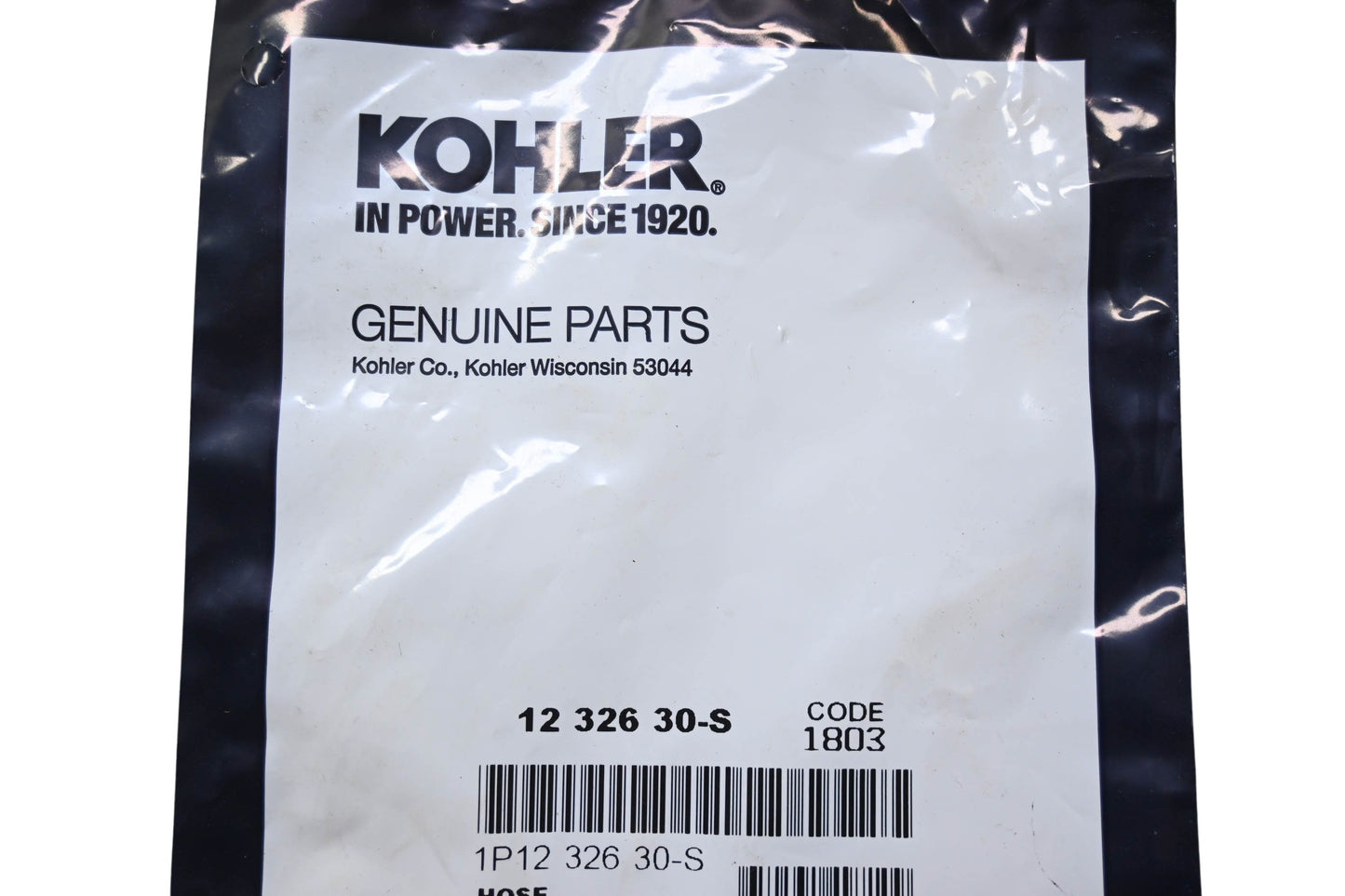 Kohler 12 326 30-S Hose NOS
