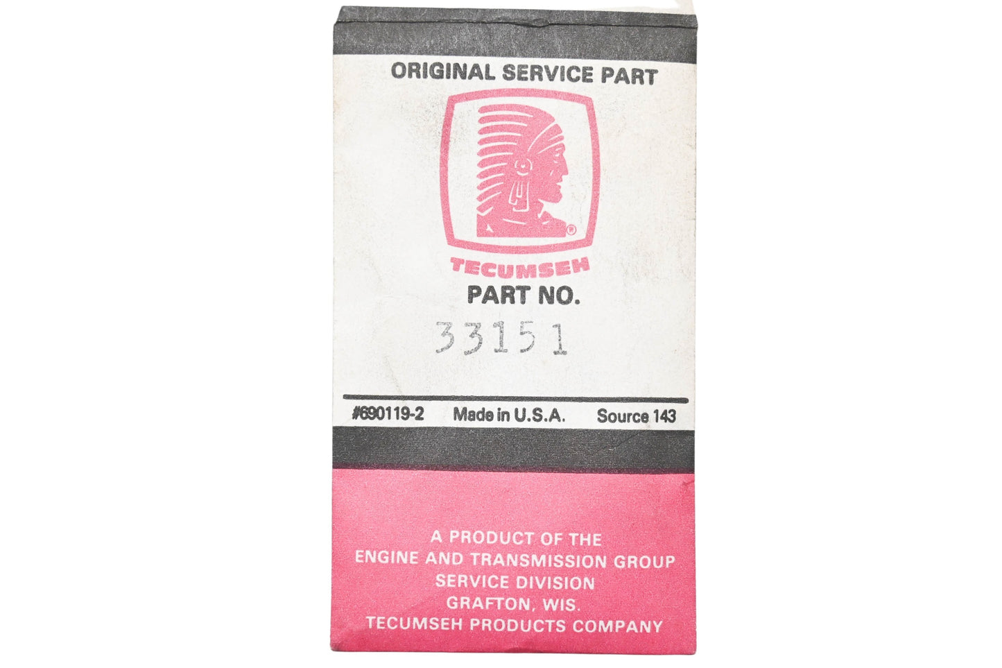 New OEM Tecumseh 33151 Governor Link NOS