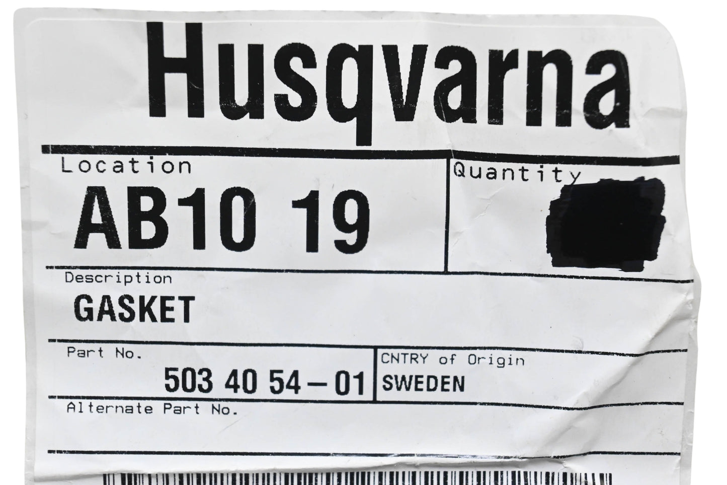 New OEM Husqvarna 503405401, 503 40 54-01 Gaskets Qty 2 NOS