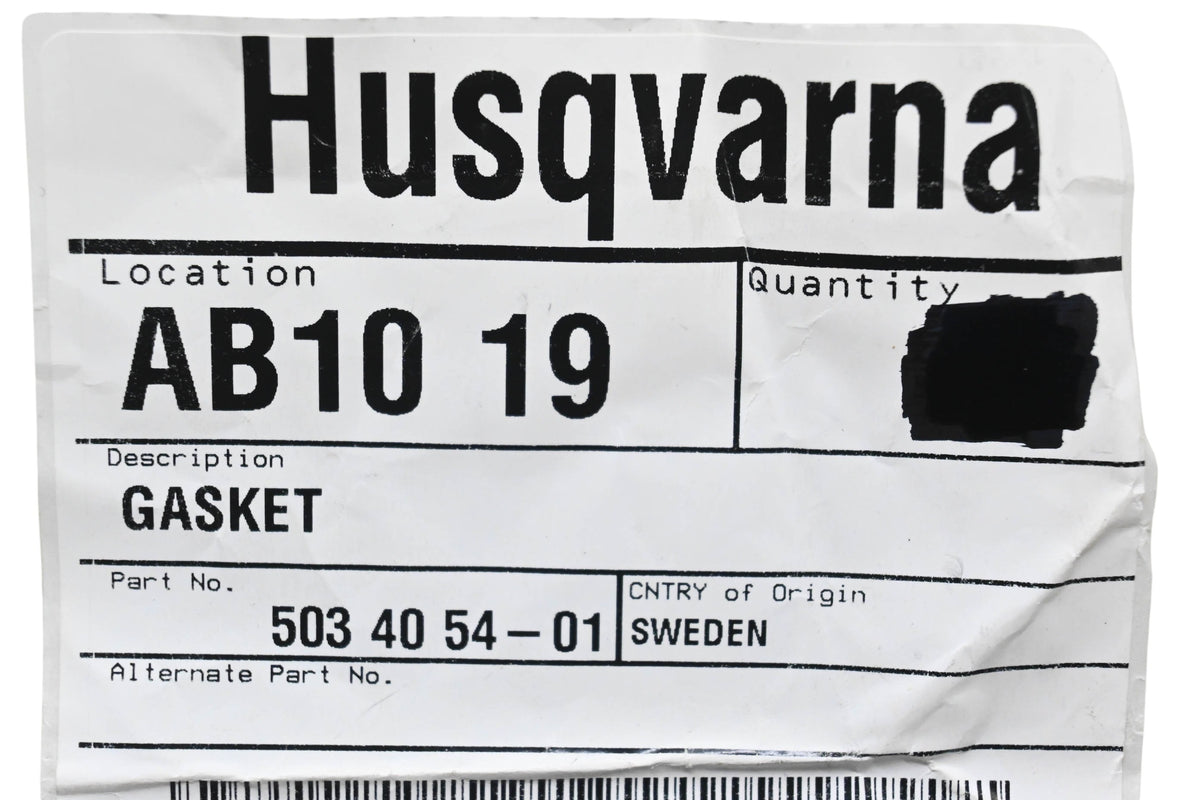 New OEM Husqvarna 503405401, 503 40 54-01 Gaskets Qty 2 NOS