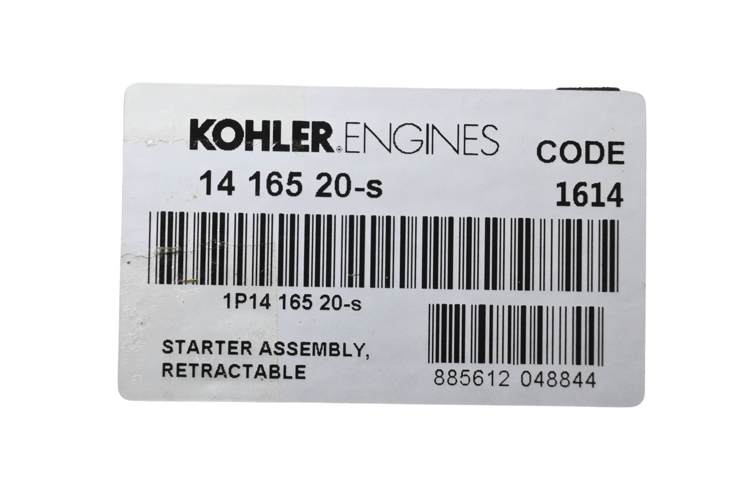 Kohler 14 165 20-S Retractable Starter Assembly NOS