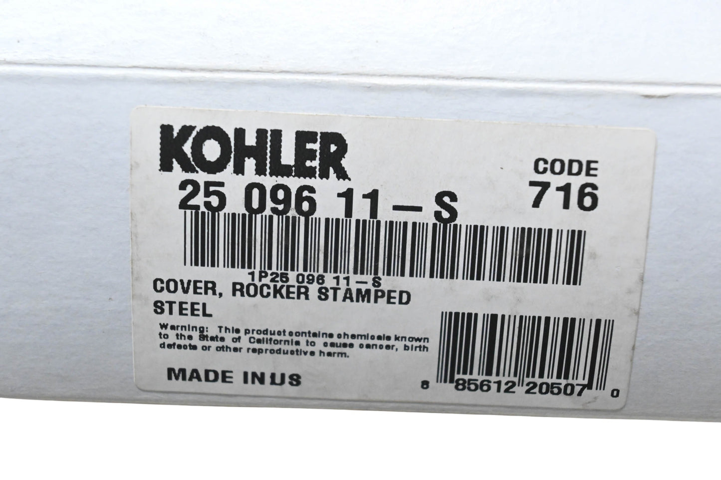 Kohler 25 096 11-S Stamped Steel Rocker Cover NOS
