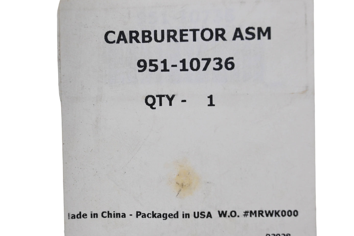 MTD 951-10736 Carburetor Assembly NOS