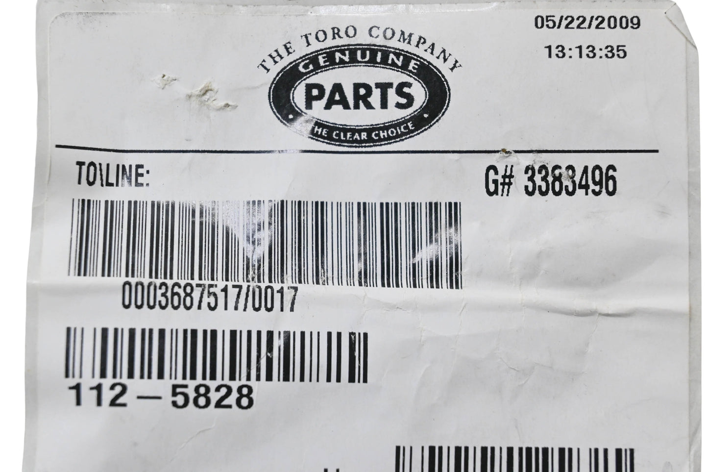 Toro 112-5828 Screw NOS