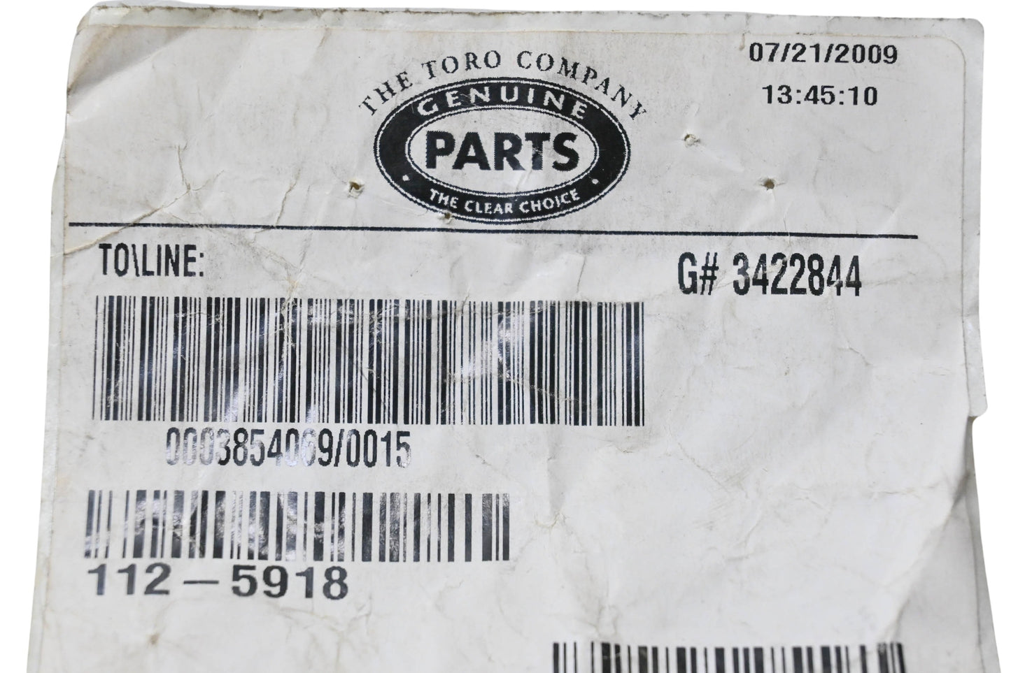 Toro 112-5918 Shoulder Bolt NOS