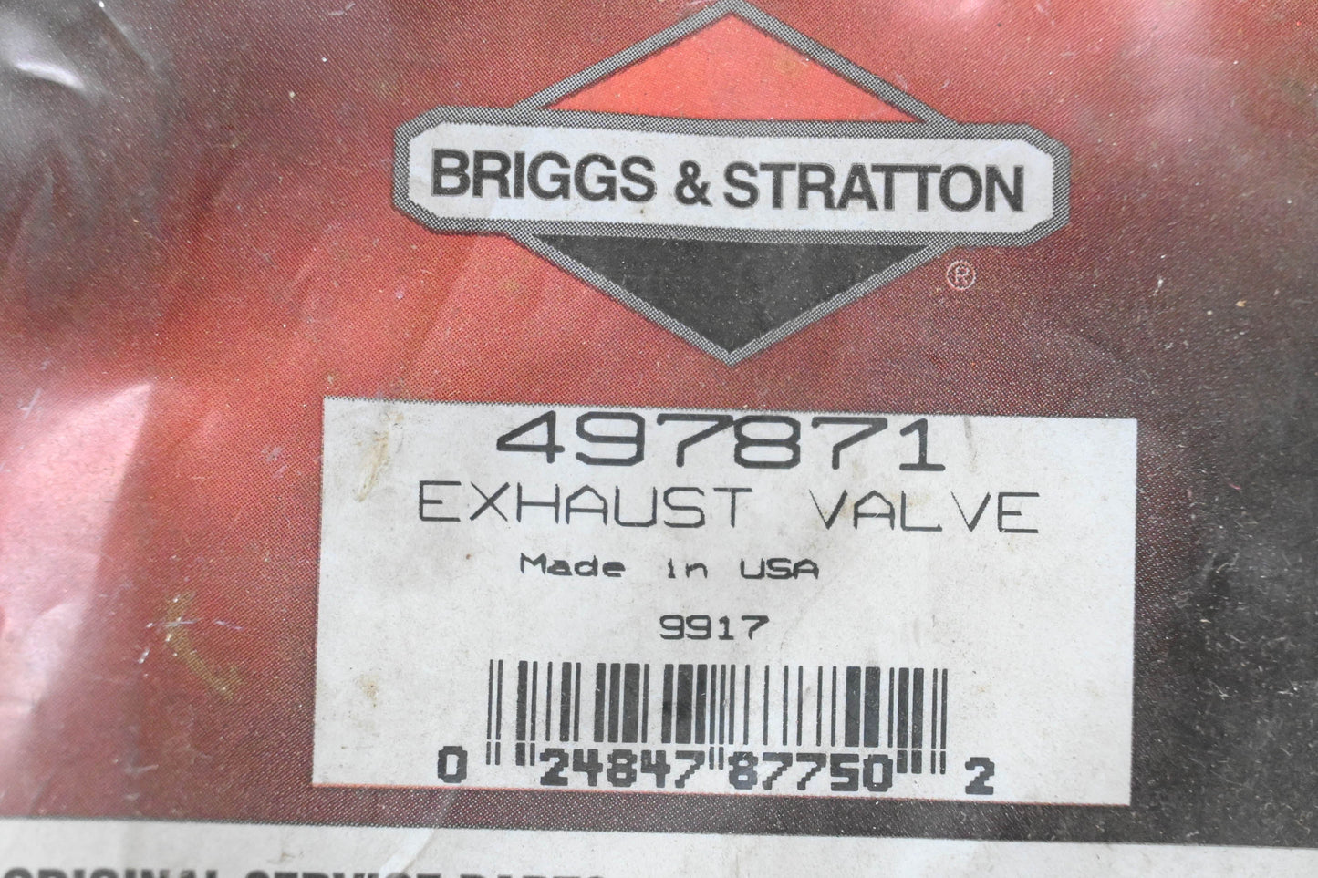 New OEM Briggs & Stratton 497871 Exhaust Valve NOS