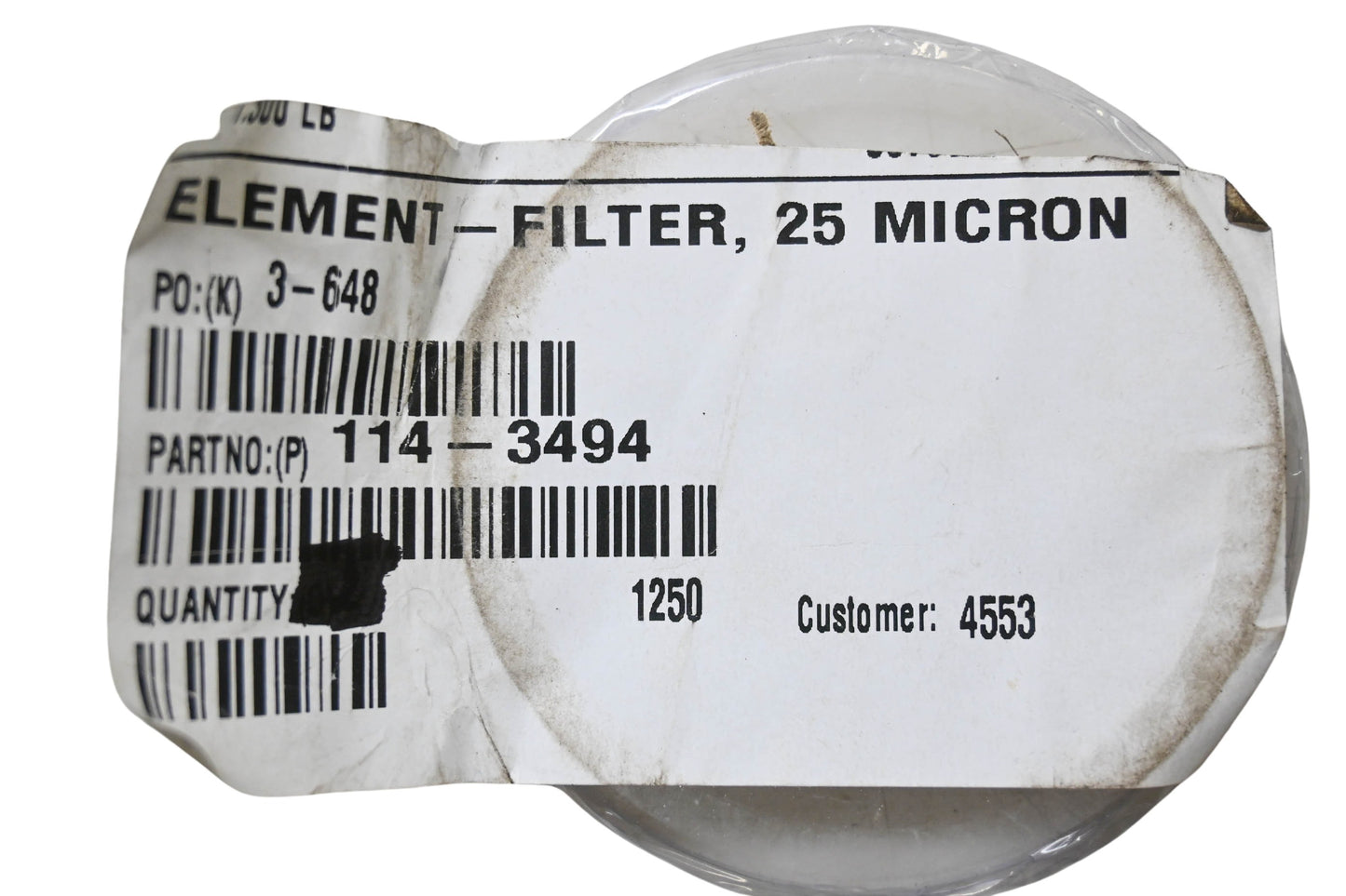 Toro 114-3494 Filter Element NOS