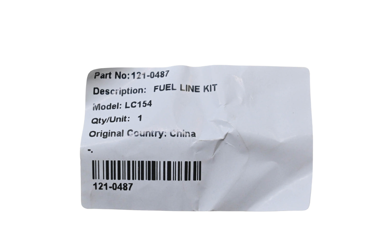 Toro 121-0487 Fuel Line Kit NOS
