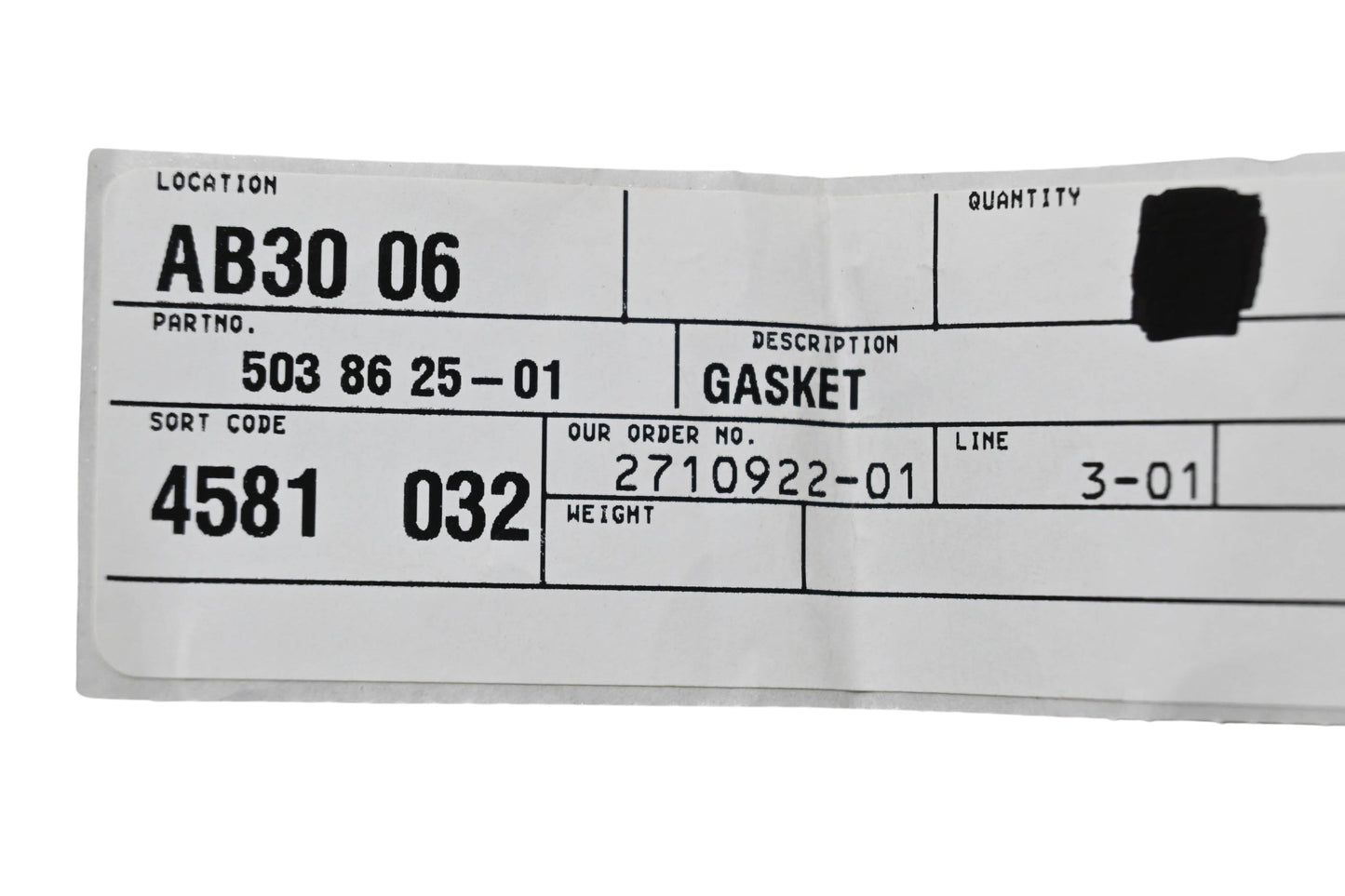 New OEM Husqvarna 503 86 25-01, 503862501 Exhaust Muffler Gasket NOS